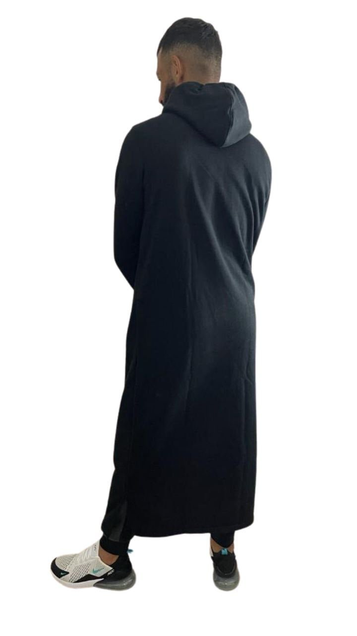 Men's Black Hoodie Thobe - Image 4